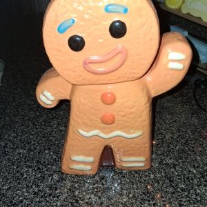 Gingerbread Man Ceramic Cookie Jar